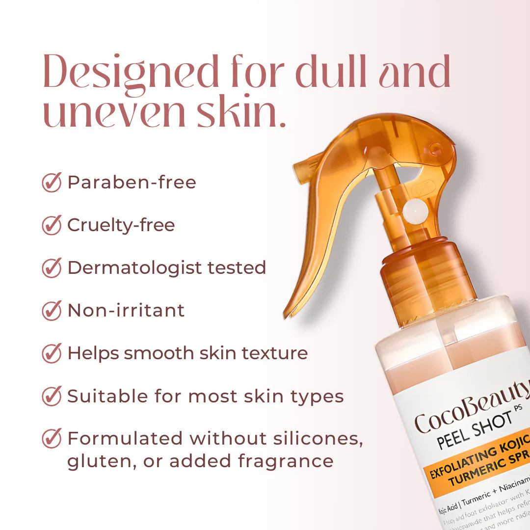 Body Peel Spray - Kojic + Turmeric